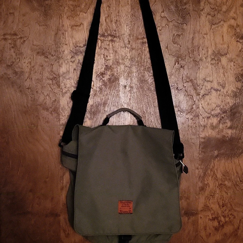 Abercrombie & Fitch Canvas Messenger Bag / Crossbody Strap Satchel Unisex - Picture 6 of 16